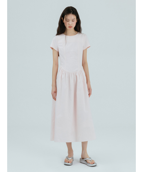 ETMON（エトモン）の「Round Shirring Dress Pink（ワンピース・レディース・その他・S/M）」の2枚目の写真