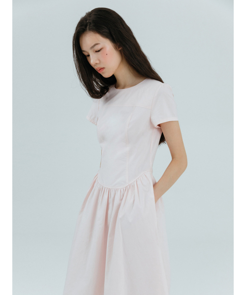 ETMON（エトモン）の「Round Shirring Dress Pink（ワンピース・レディース・その他・S/M）」の3枚目の写真
