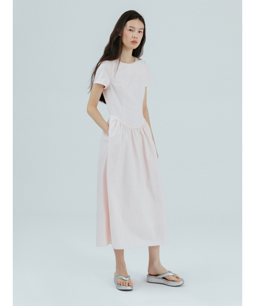 ETMON（エトモン）の「Round Shirring Dress Pink（ワンピース・レディース・その他・S/M）」の4枚目の写真
