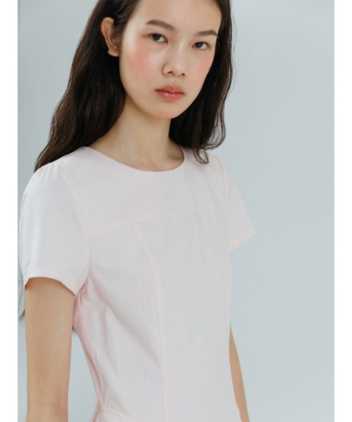 ETMON（エトモン）の「Round Shirring Dress Pink（ワンピース・レディース・その他・S/M）」の5枚目の写真