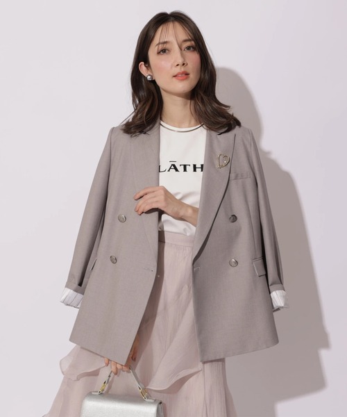 Apuweiser-riche（アプワイザーリッシェ）の「ハートブローチテーラージャケット（その他アウター・レディース・ライトグレー・2/1）」の11枚目の写真