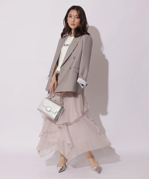 Apuweiser-riche（アプワイザーリッシェ）の「ハートブローチテーラージャケット（その他アウター・レディース・ライトグレー・2/1）」の12枚目の写真