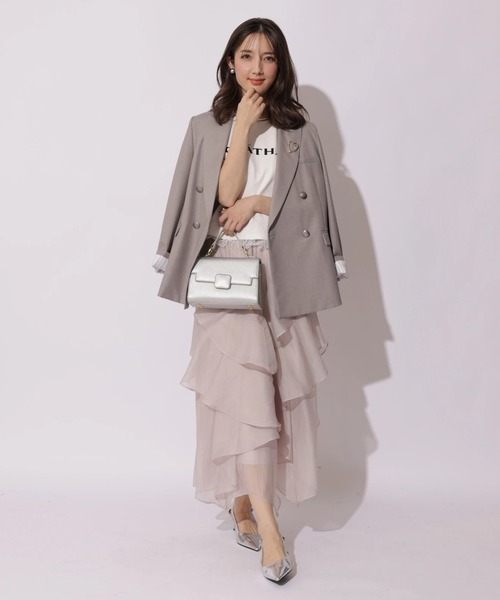 Apuweiser-riche（アプワイザーリッシェ）の「ハートブローチテーラージャケット（その他アウター・レディース・ライトグレー・2/1）」の14枚目の写真