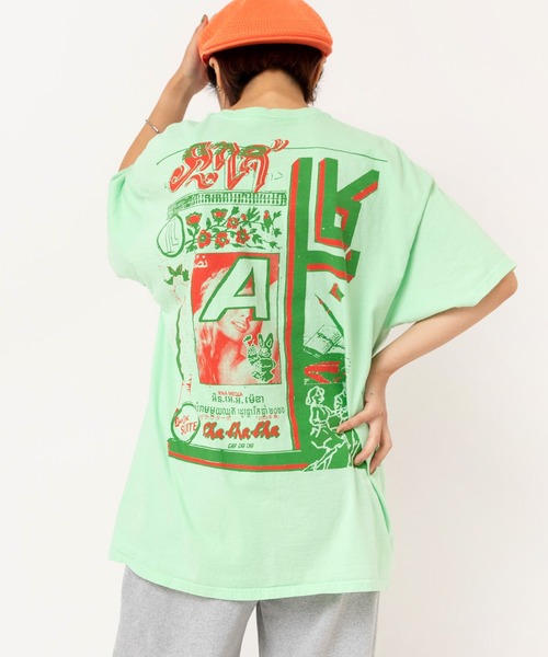 RNA(アールエヌエー)の「M2622 コンフュージョンフォトプリントT(Tシャツ/カットソー・レディース・ミント/アッシュグレー/ホワイト・MEDIUM)」の8枚目の写真