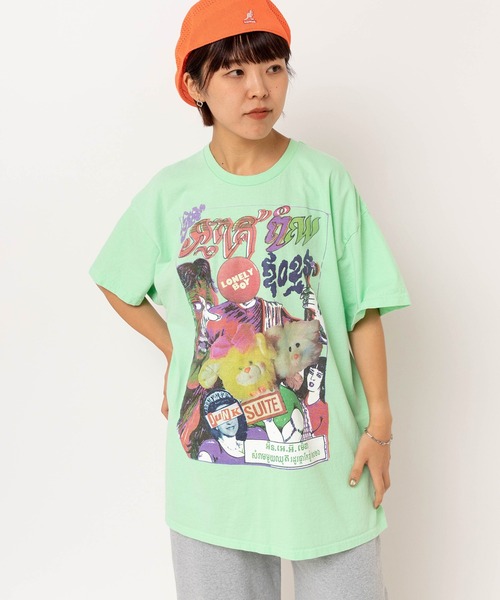 RNA(アールエヌエー)の「M2622 コンフュージョンフォトプリントT(Tシャツ/カットソー・レディース・ミント/アッシュグレー/ホワイト・MEDIUM)」の6枚目の写真