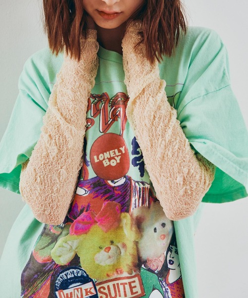 RNA（アールエヌエー）の「M2622 コンフュージョンフォトプリントT（Tシャツ/カットソー・レディース・ミント/アッシュグレー・MEDIUM）」の8枚目の写真