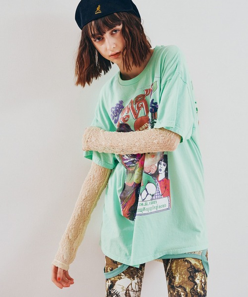 RNA（アールエヌエー）の「M2622 コンフュージョンフォトプリントT（Tシャツ/カットソー・レディース・ミント/アッシュグレー・MEDIUM）」の9枚目の写真