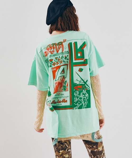 RNA（アールエヌエー）の「M2622 コンフュージョンフォトプリントT（Tシャツ/カットソー・レディース・ミント/アッシュグレー・MEDIUM）」の10枚目の写真