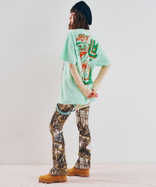 RNA（アールエヌエー）の「M2622 コンフュージョンフォトプリントT（Tシャツ/カットソー・レディース・ミント/アッシュグレー・MEDIUM）」の13枚目の写真