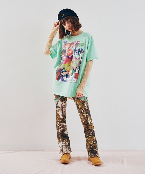 RNA（アールエヌエー）の「M2622 コンフュージョンフォトプリントT（Tシャツ/カットソー・レディース・ミント/アッシュグレー・MEDIUM）」の11枚目の写真