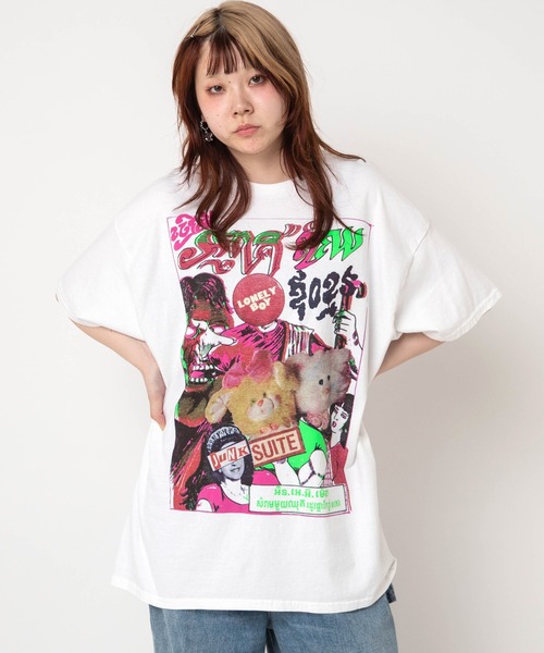 RNA(アールエヌエー)の「M2622 コンフュージョンフォトプリントT(Tシャツ/カットソー・レディース・ミント/アッシュグレー/ホワイト・MEDIUM)」の22枚目の写真