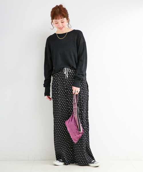 B.C STOCK(ベーセーストック)の「手洗い可 / FRENCH ICY LINEN プルオーバー(ニット/セーター・レディース・ブルー/ホワイト/ピンク/ブラック・FREE)」の22枚目の写真