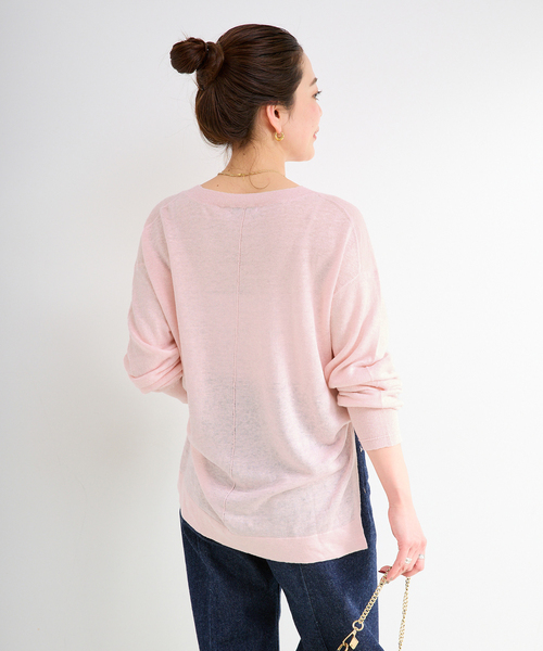 B.C STOCK(ベーセーストック)の「手洗い可 / FRENCH ICY LINEN プルオーバー(ニット/セーター・レディース・ブルー/ホワイト/ピンク/ブラック・FREE)」の7枚目の写真