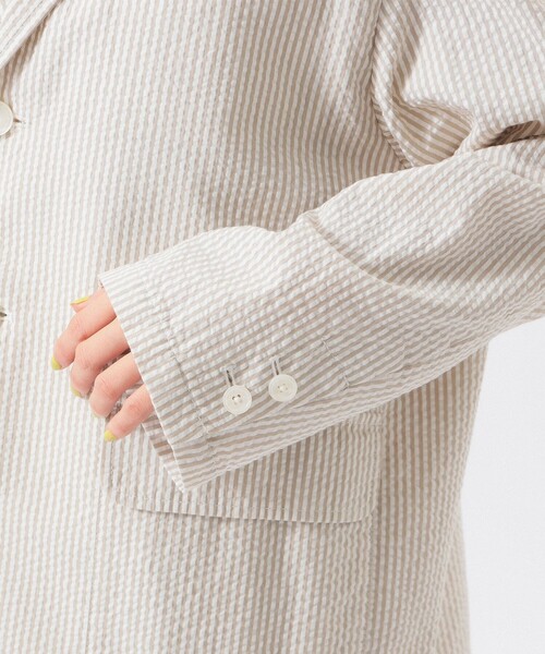 BEAMS BOY(ビームスボーイ)の「シアサッカー ジャケット(テーラードジャケット・レディース・グレー/ベージュ・0/1)」の19枚目の写真