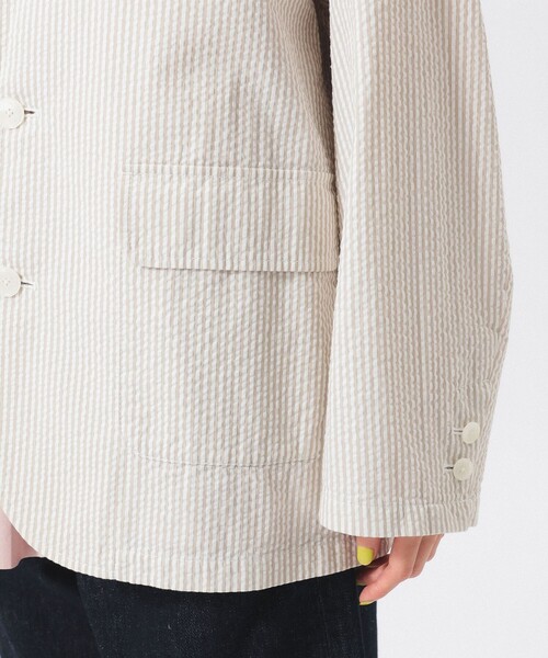 BEAMS BOY(ビームスボーイ)の「シアサッカー ジャケット(テーラードジャケット・レディース・グレー/ベージュ・0/1)」の20枚目の写真