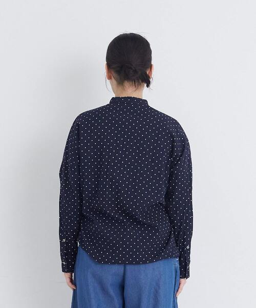 conges payes ADIEU TRISTESSE(コンジェ ペイエ アデュートリステス)の「クリンクル加工2wayシャツ(シャツ/ブラウス・レディース・チェック/ネイビー/ドット・38)」の14枚目の写真