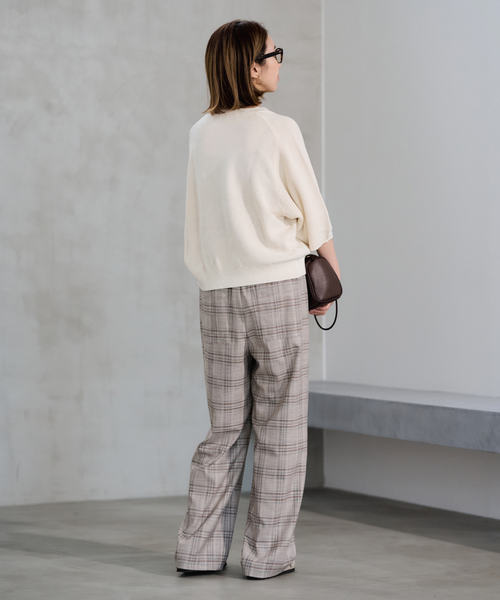 FRAMeWORK（フレームワーク）の「ピグメントダイハーフスリーブニット（ニット/セーター・レディース・サックスブルー/カーキ/アイボリー・FREE）」の9枚目の写真