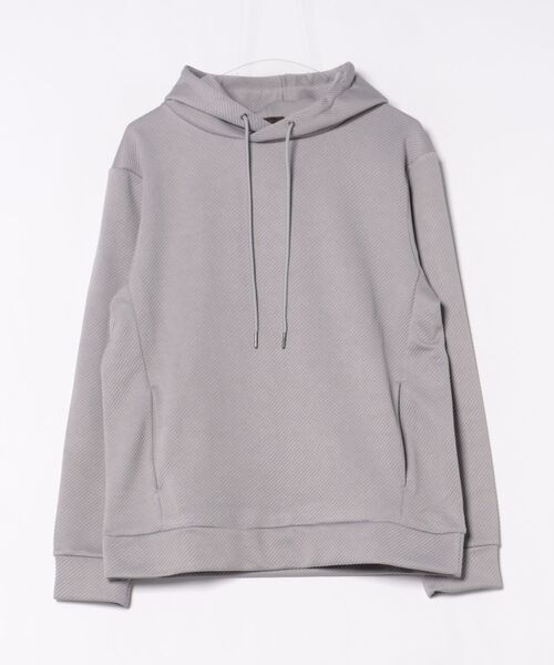 m.f.editorial(エムエフエディトリアル)の「【ストレッチ フーディー】m.f.エディトリアル メンズ ふくれジャガード プルパーカー(パーカー・メンズ・ホワイト/グレー系その他2/ダークグリーン/ブラック・MEDIUM/LARGE/X-LARGE)」の8枚目の写真