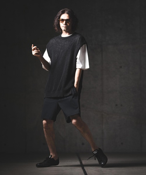 GLIMCLAP（グリムクラップ）の「mp14558-Airy Smooth Fabric Shorts ショートパンツ(201-027-gls-cg)（その他パンツ・メンズ・ブラック/ベージュ/チャコール・L/M/S）」の19枚目の写真