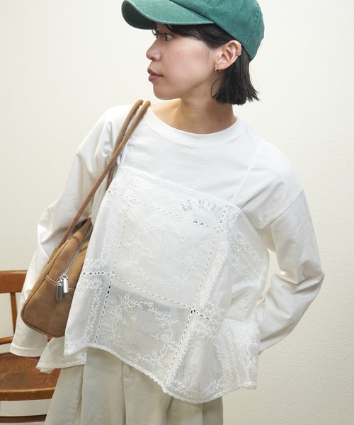 gossara(ゴサラ)の「【いつものコーデをアップデート】総刺繍シアーキャミ(キャミソール・レディース・ブラック/オフホワイト・FREE)」の16枚目の写真