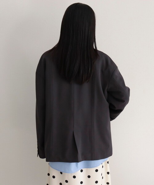 fredy emue（フレディエミュ）の「シングルオーバーテーラードジャケット（テーラードジャケット・レディース・チャコールグレー/ベージュ・38）」の8枚目の写真