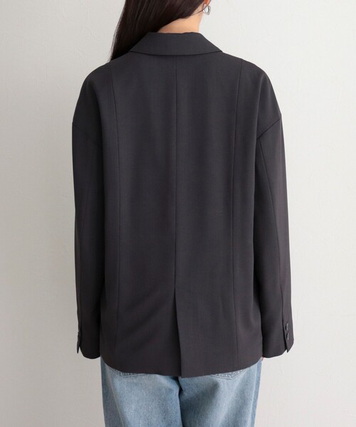fredy emue（フレディエミュ）の「シングルオーバーテーラードジャケット（テーラードジャケット・レディース・チャコールグレー/ベージュ・38）」の11枚目の写真
