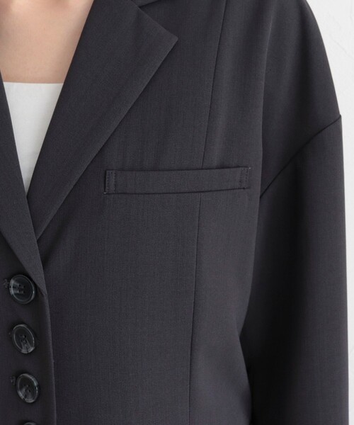 fredy emue（フレディエミュ）の「シングルオーバーテーラードジャケット（テーラードジャケット・レディース・チャコールグレー/ベージュ・38）」の14枚目の写真