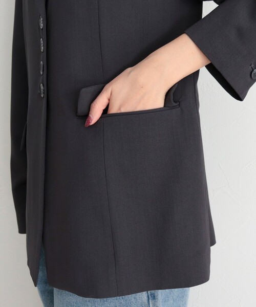fredy emue（フレディエミュ）の「シングルオーバーテーラードジャケット（テーラードジャケット・レディース・チャコールグレー/ベージュ・38）」の17枚目の写真
