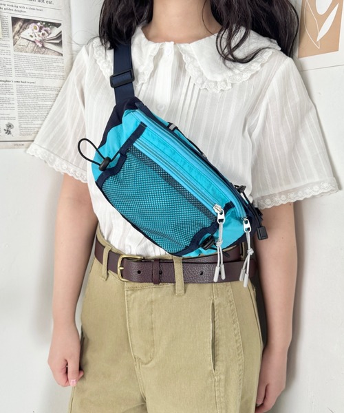 SOLLON.(ソルロン)の「カラフルドロストナイロンボディバッグ/ウエストバッグ(ボディバッグ/ウエストポーチ・レディース・パープル/ブルー/カーキ・FREE)」の12枚目の写真