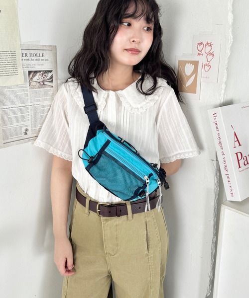 SOLLON.(ソルロン)の「カラフルドロストナイロンボディバッグ/ウエストバッグ(ボディバッグ/ウエストポーチ・レディース・パープル/ブルー/カーキ・FREE)」の14枚目の写真