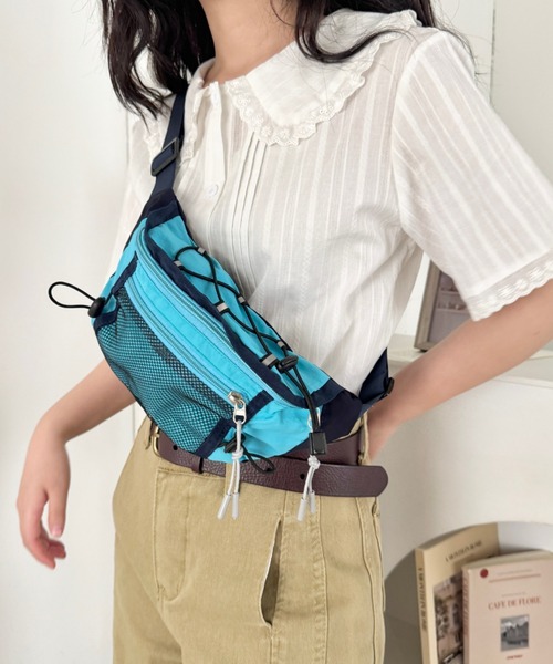 SOLLON.(ソルロン)の「カラフルドロストナイロンボディバッグ/ウエストバッグ(ボディバッグ/ウエストポーチ・レディース・パープル/ブルー/カーキ・FREE)」の13枚目の写真