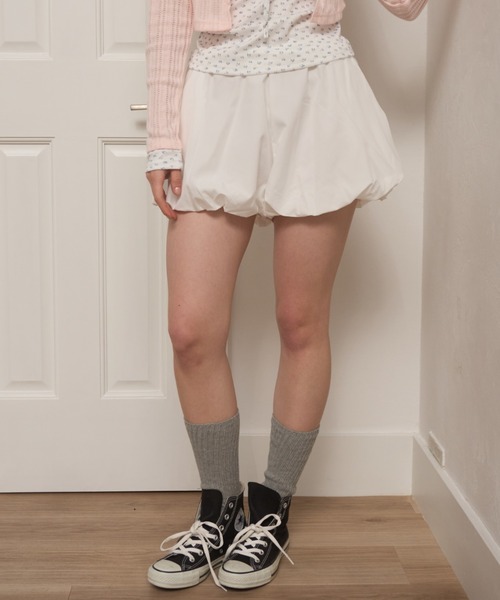 Birthday room（バースデイルーム）の「ジョーゼットバルーンショートパンツ/Georgette Balloon short pants（その他パンツ・レディース・ホワイト/ブラック・FREE）」の5枚目の写真