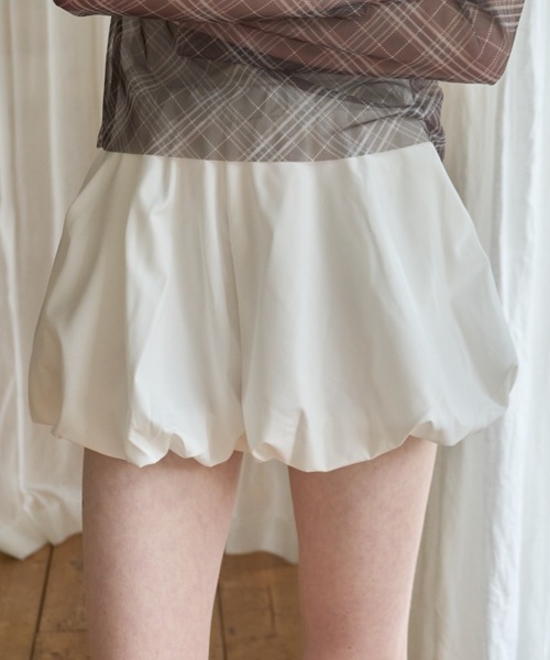 Birthday room(バースデイルーム)の「ジョーゼットバルーンショートパンツ/Georgette Balloon short pants(その他パンツ・レディース・ホワイト/ブラック・FREE)」の21枚目の写真