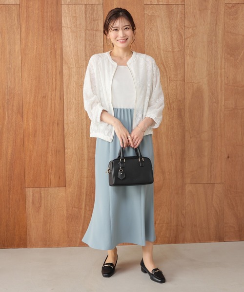 GLACIER lusso（グラシアルッソ）の「８分袖レースブルゾン（ブルゾン・レディース・アイボリー/ピンクベージュ/ブラック・L/LL/M/S）」の4枚目の写真