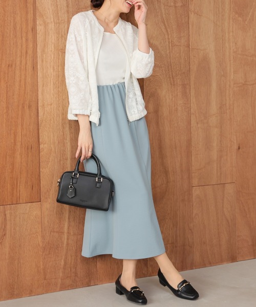 GLACIER lusso（グラシアルッソ）の「８分袖レースブルゾン（ブルゾン・レディース・アイボリー/ピンクベージュ/ブラック・L/LL/M/S）」の5枚目の写真