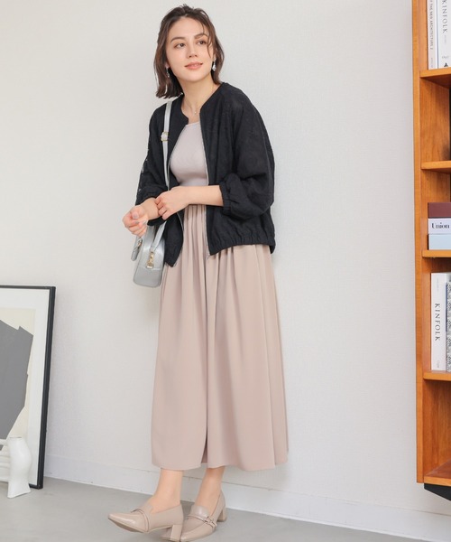 GLACIER lusso（グラシアルッソ）の「８分袖レースブルゾン（ブルゾン・レディース・アイボリー/ピンクベージュ/ブラック・L/LL/M/S）」の11枚目の写真