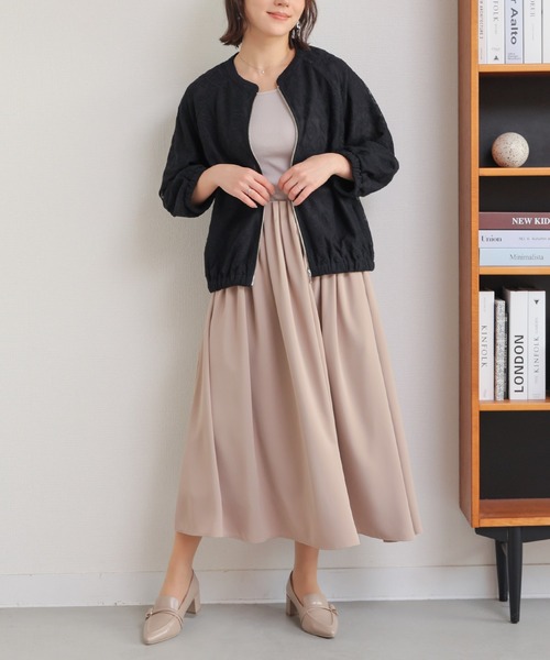 GLACIER lusso（グラシアルッソ）の「８分袖レースブルゾン（ブルゾン・レディース・アイボリー/ピンクベージュ/ブラック・L/LL/M/S）」の12枚目の写真