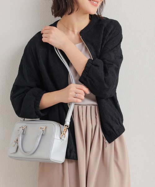 GLACIER lusso（グラシアルッソ）の「８分袖レースブルゾン（ブルゾン・レディース・アイボリー/ピンクベージュ/ブラック・L/LL/M/S）」の14枚目の写真