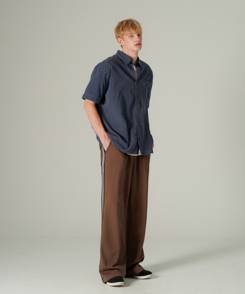 NO NEED(ノーニード)の「【WV PROJECT】Brace Semi Wide Track Pants/HSLP7808(その他パンツ・メンズ・ネイビー/オフホワイト/ブラウン/ブラック・3L/LL/L/M)」の7枚目の写真