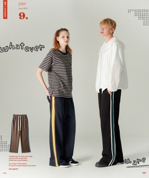 NO NEED(ノーニード)の「【WV PROJECT】Brace Semi Wide Track Pants/HSLP7808(その他パンツ・メンズ・ネイビー/オフホワイト/ブラウン/ブラック・3L/LL/L/M)」の8枚目の写真
