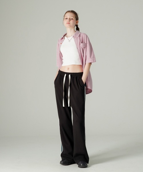 NO NEED(ノーニード)の「【WV PROJECT】Brace Semi Wide Track Pants/HSLP7808(その他パンツ・メンズ・ネイビー/オフホワイト/ブラウン/ブラック・3L/LL/L/M)」の9枚目の写真
