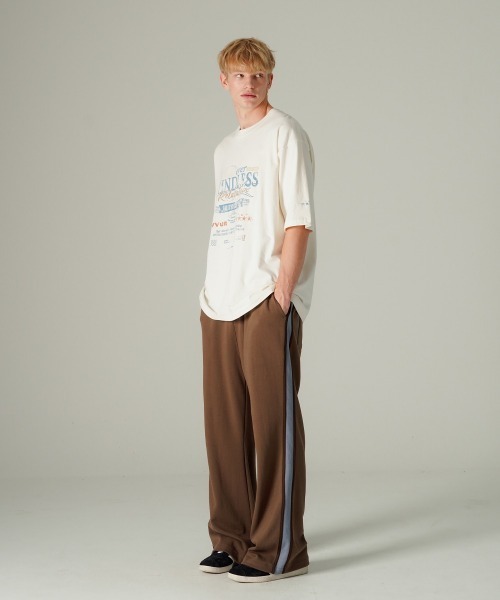 NO NEED(ノーニード)の「【WV PROJECT】Brace Semi Wide Track Pants/HSLP7808(その他パンツ・メンズ・ネイビー/オフホワイト/ブラウン/ブラック・3L/LL/L/M)」の18枚目の写真