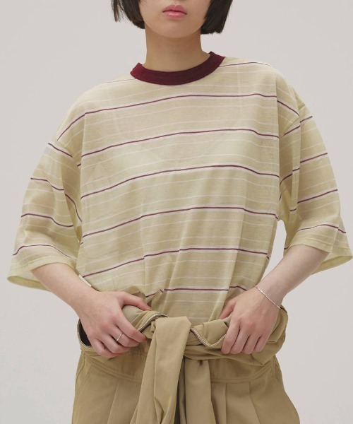 TODAYFUL/トゥデイフル】Sheer Border T-shirt/シアーボーダーTシャツ