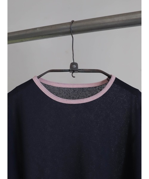 FIL DE FER(フィルデフェール)の「バイカラーシアーポリ クルーネックTEE(Tシャツ/カットソー・レディース・ネイビー/イエロー・FREE)」の17枚目の写真