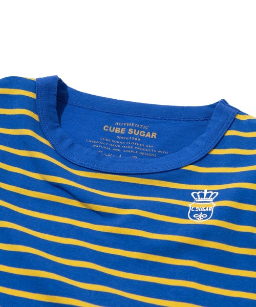 CUBE SUGAR(キューブシュガー)の「CUBE SUGAR/キューブシュガー 21/-天竺ボーダー ランタンスリーブPO(Tシャツ/カットソー・レディース・その他1・FREE)」の2枚目の写真