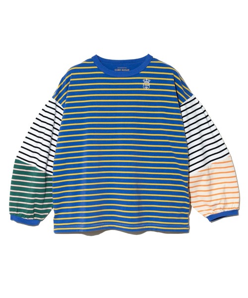 CUBE SUGAR(キューブシュガー)の「CUBE SUGAR/キューブシュガー 21/-天竺ボーダー ランタンスリーブPO(Tシャツ/カットソー・レディース・その他1・FREE)」の7枚目の写真