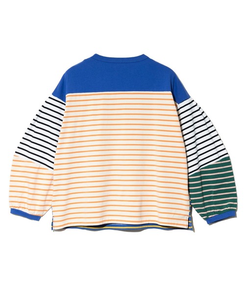 CUBE SUGAR(キューブシュガー)の「CUBE SUGAR/キューブシュガー 21/-天竺ボーダー ランタンスリーブPO(Tシャツ/カットソー・レディース・その他1・FREE)」の8枚目の写真