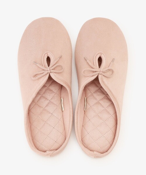 Afternoon Tea(アフタヌーンティー)の「リボンベロアルームシューズ(ルームシューズ/スリッパ・レディース・ピンク/グリーン・ONE SIZE)」の3枚目の写真