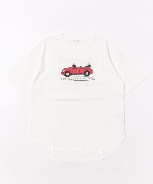 2nd(セカンド)の「ジーンズベーセカンド WEST ADVENTURE Tシャツ(Tシャツ/カットソー・キッズ・イエロー/オフホワイト・110cm/120cm/130cm/140cm/150cm/160cm)」の1枚目の写真