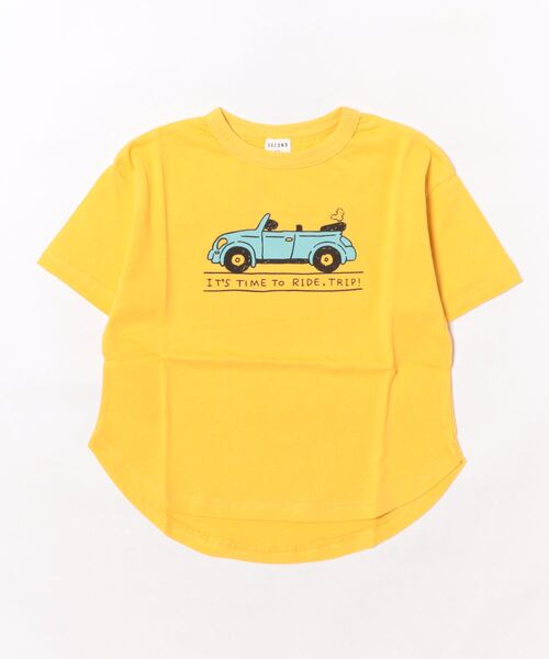 2nd(セカンド)の「ジーンズベーセカンド WEST ADVENTURE Tシャツ(Tシャツ/カットソー・キッズ・イエロー/オフホワイト・110cm/120cm/130cm/140cm/150cm/160cm)」の2枚目の写真